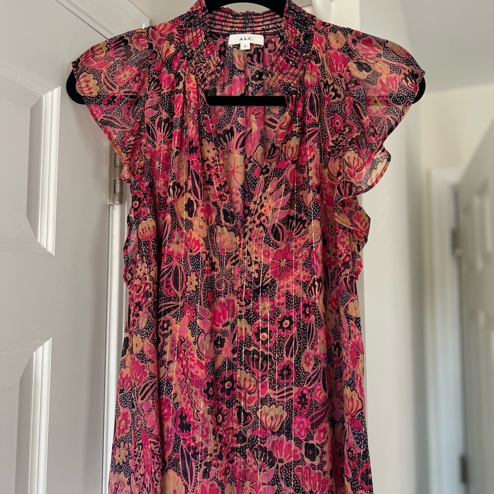 A.L.C. Women's Floral Pink Top